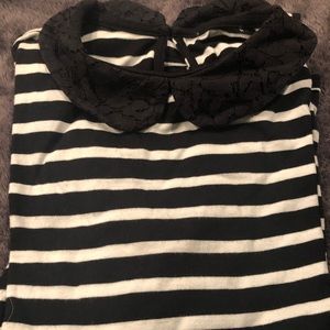 Gap Lace Peter Pan Collar Shirt Small